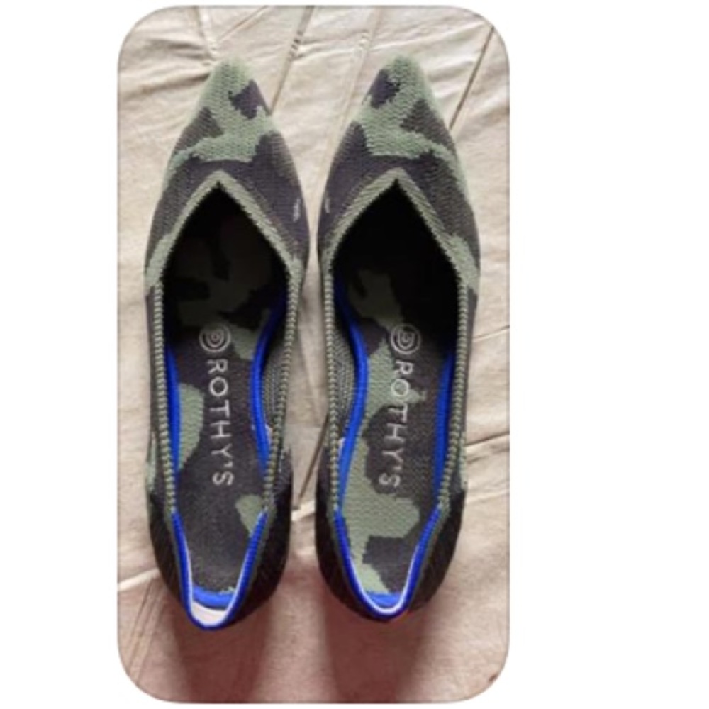 Olive camo Rothy’s- Size 7.5